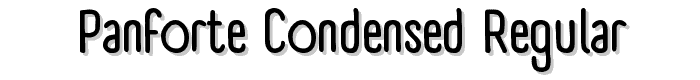 Panforte Condensed Regular font